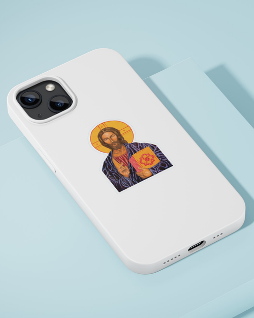 Christ the Pantocrator Icon Sticker, Super Matte Die-Cut