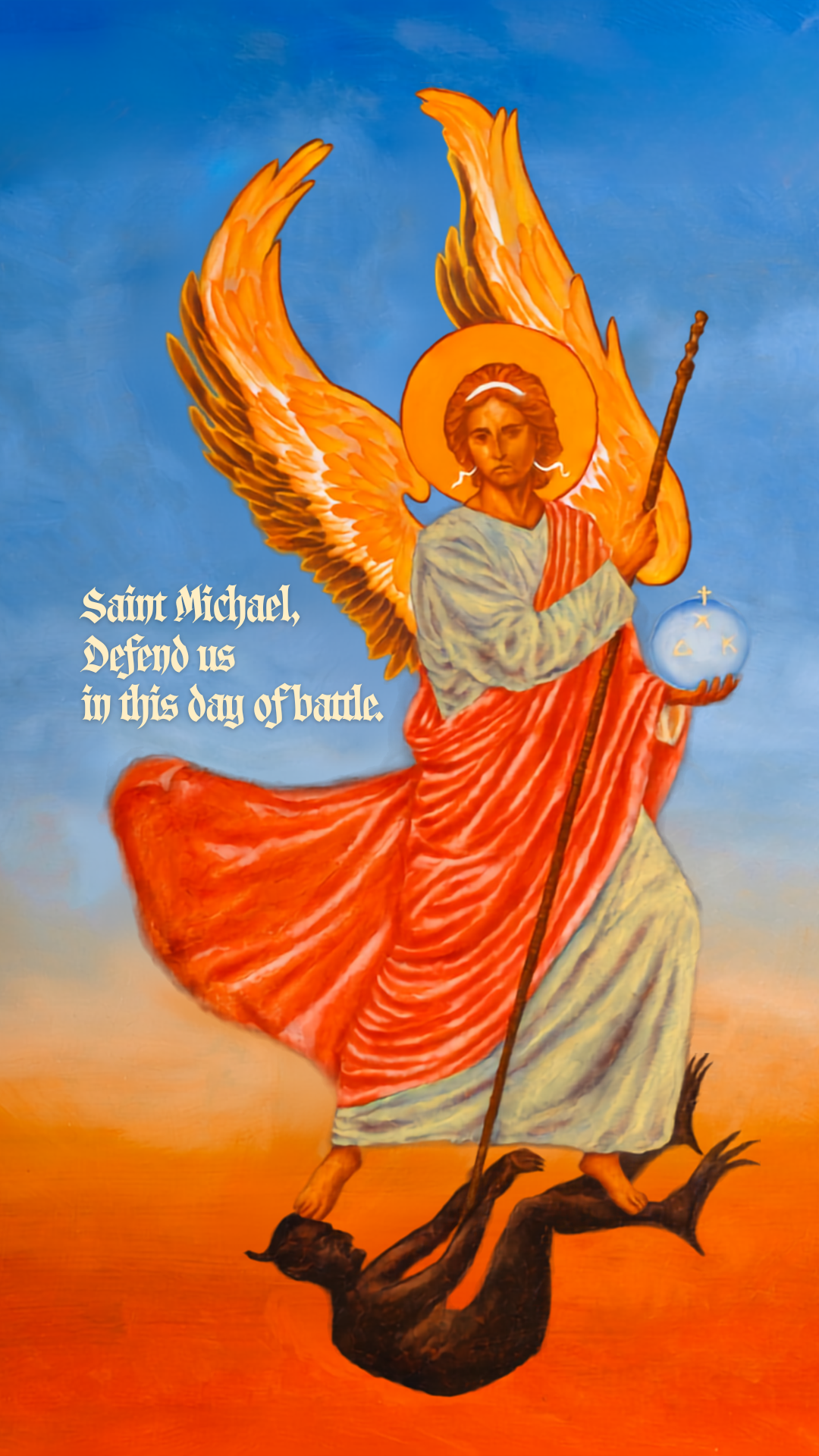 Phone Wallpaper of Saint Michael, the Archangel