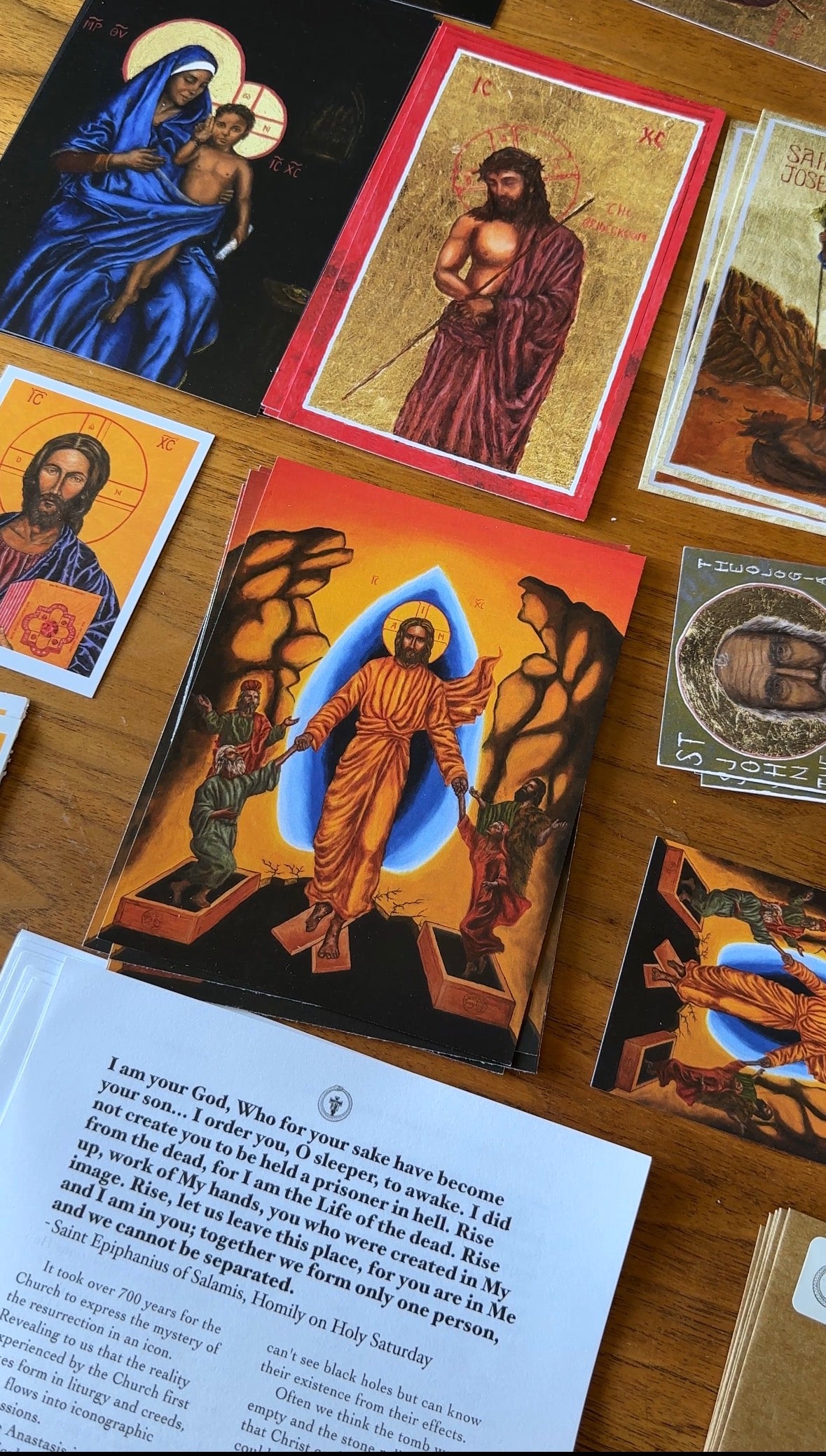 Anastasis icon, the resurrection icon, christ the bridegroom icon, virgin mary and child christ